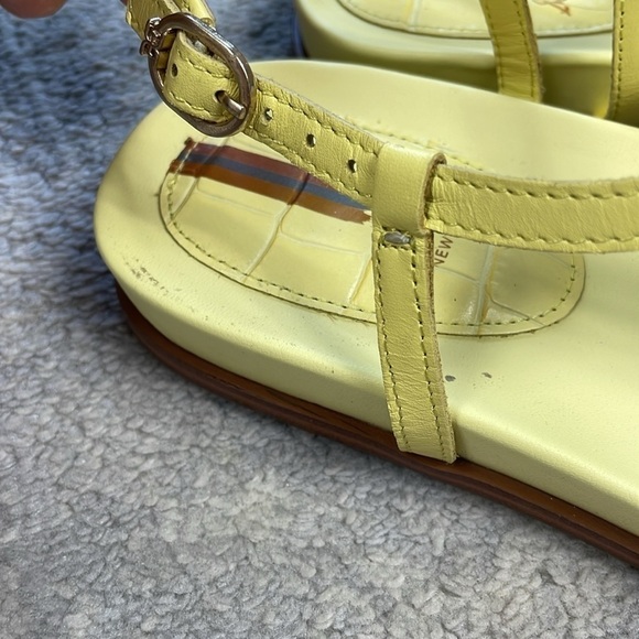 New Sam Edelman Naomi Strappy Thong Sandals Yellow Summer Beach Sz 8 - Picture 8 of 15